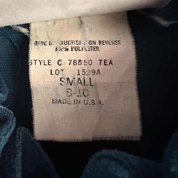 VTG Gilligan O'Malley Velvet Zip-Front House Robe SZ Small Teal Blue Full Length - Picture 5 of 7